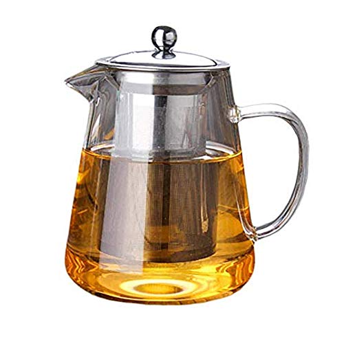 Glas-Teekanne mit Herausnehmbarem Edelstahlfilter, Teekannen für Blühende und Lose Teeblätter, Fassungsvermögen: 450 Ml, 750 Ml, 950 Ml (Wie gezeigt) von Atyhao