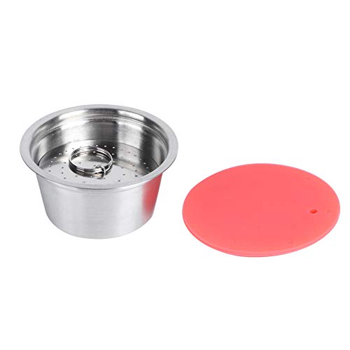 Wiederverwendbare Kaffeekapseltasse aus Edelstahl, passend für Kaffeemaschine (rot) von Atyhao