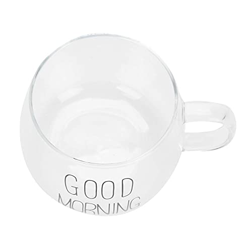 Kaffeetasse Transparente Borosilikatglas-Tasse mit Griff für Milchtee Cocktail Getränk Heiße Getränke Cappuccino, Latte, Große Teetasse(A) von Atyhao