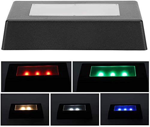 LED Light Base, LED Show Display Rechteckständer Mit Berührungsempfindlichem Schalter Merchandise Display Base Farbwechsel Lichtständer mit USB-Kabel für 3D-Kristallstatuen Schmuck von Atyhao