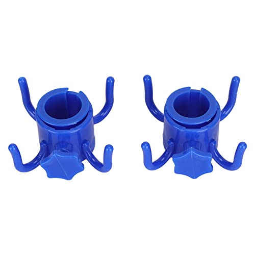 Regenschirmhaken, 2 Stück, Fden Rasentrimmerzubehr Kunststoff, 4 Zacken, Handtuch, Hut, Sonnenbrillenhalter, Strandschirm, Haken Zum Aufhängen, Regenschirmaufhänger(Blau) von Atyhao