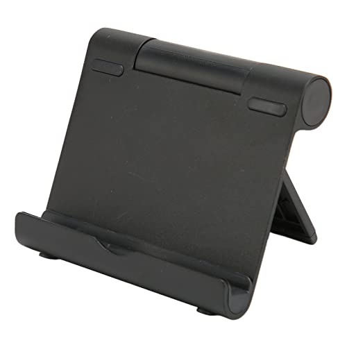 Telefonständer, Langlebig, Tragbar, Multi-Winkel-Einstellung, Faltbarer, Tragbarer Tablet-Halter, Aluminiumlegierung, Silikon für die Reise (Schwarz) von Atyhao