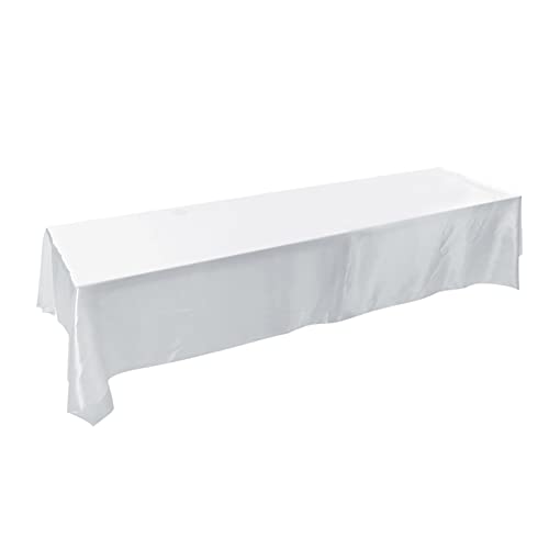 Tischdecke, Rechteckige Tischdecke Tischdecke Fleckenabweisend Bankett Hochzeit Dekor 145x320cm(Weiß) von Atyhao