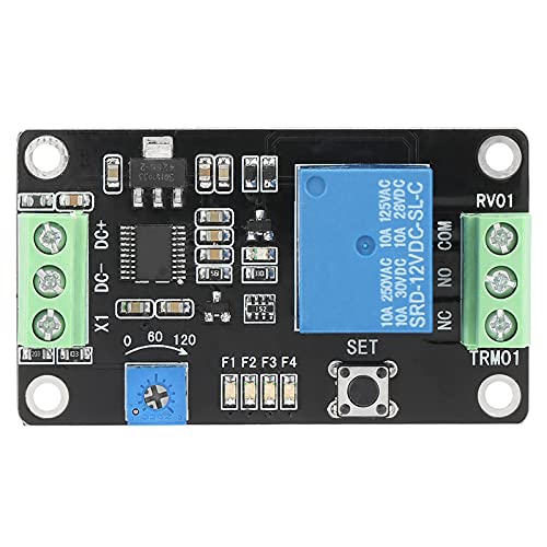 Verzögerungszeitrelais, Zeitrelais, Selbsthemmung, Verzögerung Ein-Aus-Zeitschalter, Super 555 Timer, DC 5 V/12 V/24 V, Zeitverzögerungs-Relaismodulplatine mit Timer (DC12V) von Atyhao