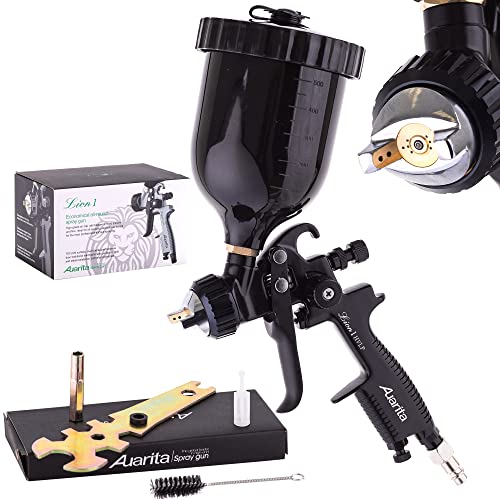 Auarita HVLP-Technologie Spritzpistole Lion 1 Black 1,4mm Düse Langlebig 600 ml Fassungsvermögen zum Lackieren DREI Einstellmodi Sehr effizient Gut für schwere Materialien Auarita HVLP-Technologie Spritzpistole Lion 1 Black 1,4mm Düse Langlebig 600 ml Fassungsvermögen zum Lackieren DREI Einstellmodi Sehr effizient Gut für schwere Materialien von Auarita
