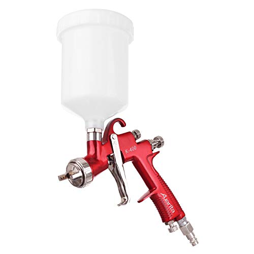 Auarita LVMP Technology Spritzpistole K-400 1,4 mm Düse langlebig 600 ml Fassungsvermögen zum Lackieren von Holz wasserbasierter Acryl- und farbloser Lacke von Auarita