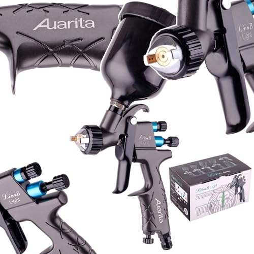 Auarita Mini Spritzpistole HVLP 1,0mm Lion B Light Lackierpistole Sprühpistole Geringer Luftverbrauch von Auarita