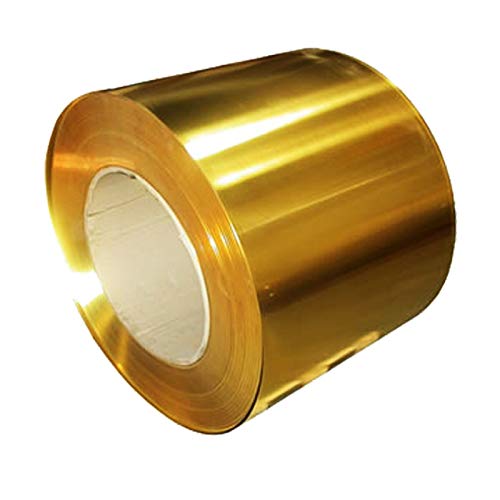 Auart Huilon-Brass 100 x 1000 mm 0,02 mm Dicke Shim-Materialien for Metallbearbeitungsschweißen Messing Blech Metall dünne Folienplatte, 1pc, Hochreines Kupferblech von Auart