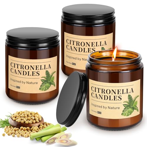 Citronella Kerze Outdoor Groß,3 Stücke Natürliche Sojawachs Citronella Kerze,240 Std. Brenndauer Zitronella Kerze im Freien, mit Deckel Natürliches Sojawachs, für Balkon,Picknick,Terrasse Tischdeko Citronella Kerze Outdoor Groß,3 Stücke Natürliche Sojawachs Citronella Kerze,240 Std. Brenndauer Zitronella Kerze im Freien, mit Deckel Natürliches Sojawachs, für Balkon,Picknick,Terrasse Tischdeko von Auauraintt