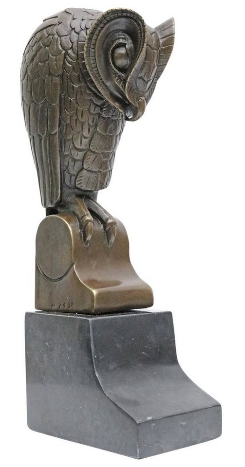 Aubaho Buchstütze Bronzeskulptur Bronze Figur Buchstütze Bronzefigur Eule Skulptur Antik von Aubaho
