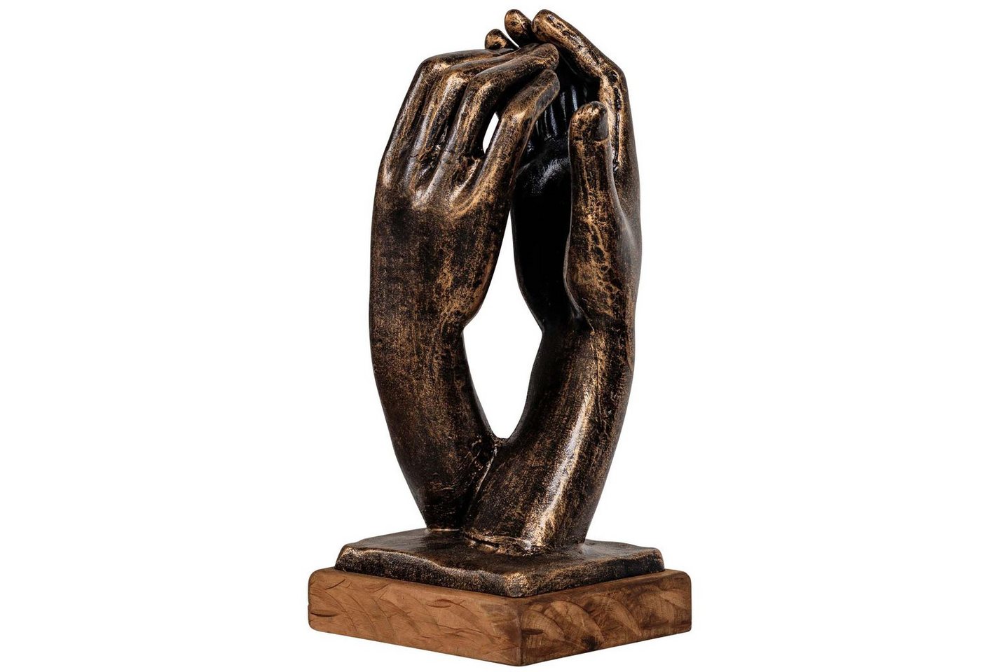 Aubaho Dekofigur Eisenfigur Hand die Kathedrale nach Rodin Figur Skulptur Antik-Stil 40 von Aubaho