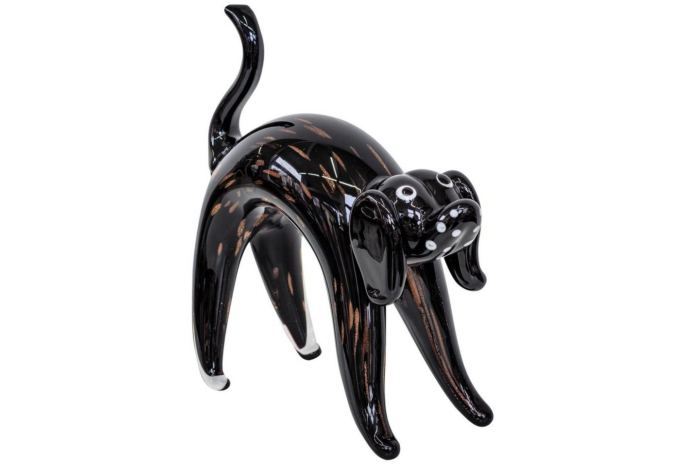 Aubaho Dekofigur Glasfigur Figur Hund Tier Glas im Murano Antik Stil 18cm von Aubaho