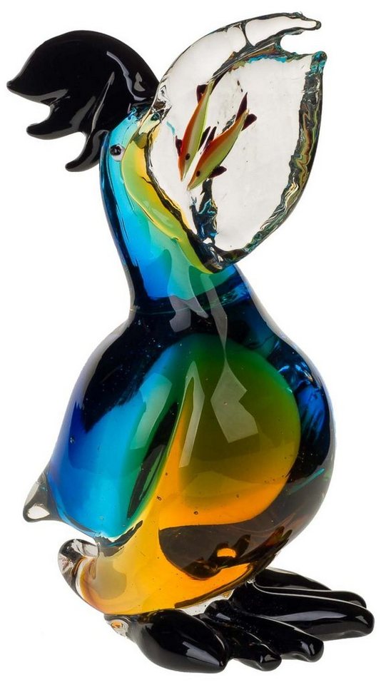 Aubaho Dekofigur Glasfigur Figur Skulptur Pelikan Glas Glasskulptur Vogel Murano Antik- von Aubaho