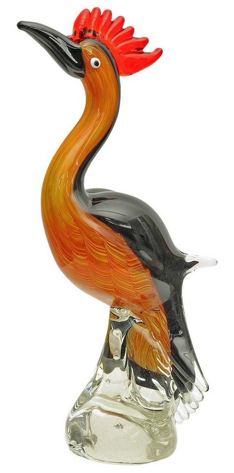 Aubaho Dekofigur Glasfigur Kranich Figur Vogel Glas im Murano Antik Stil 32cm von Aubaho