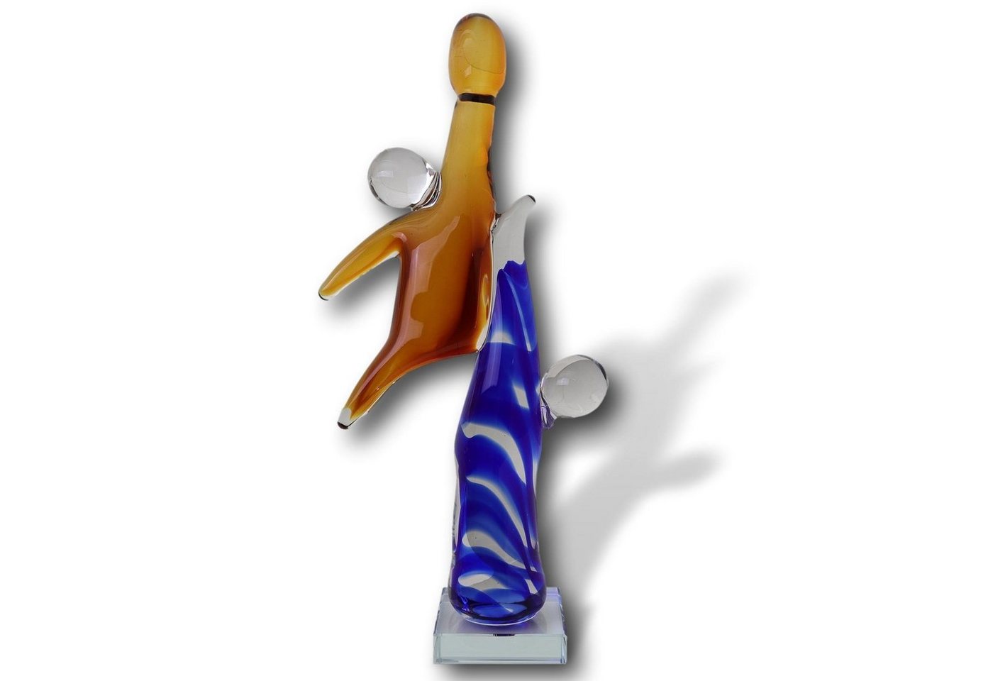 Aubaho Dekofigur Glasskulptur Basketball Glasfigur Figur Skulptur modern Glas Kunst abs von Aubaho