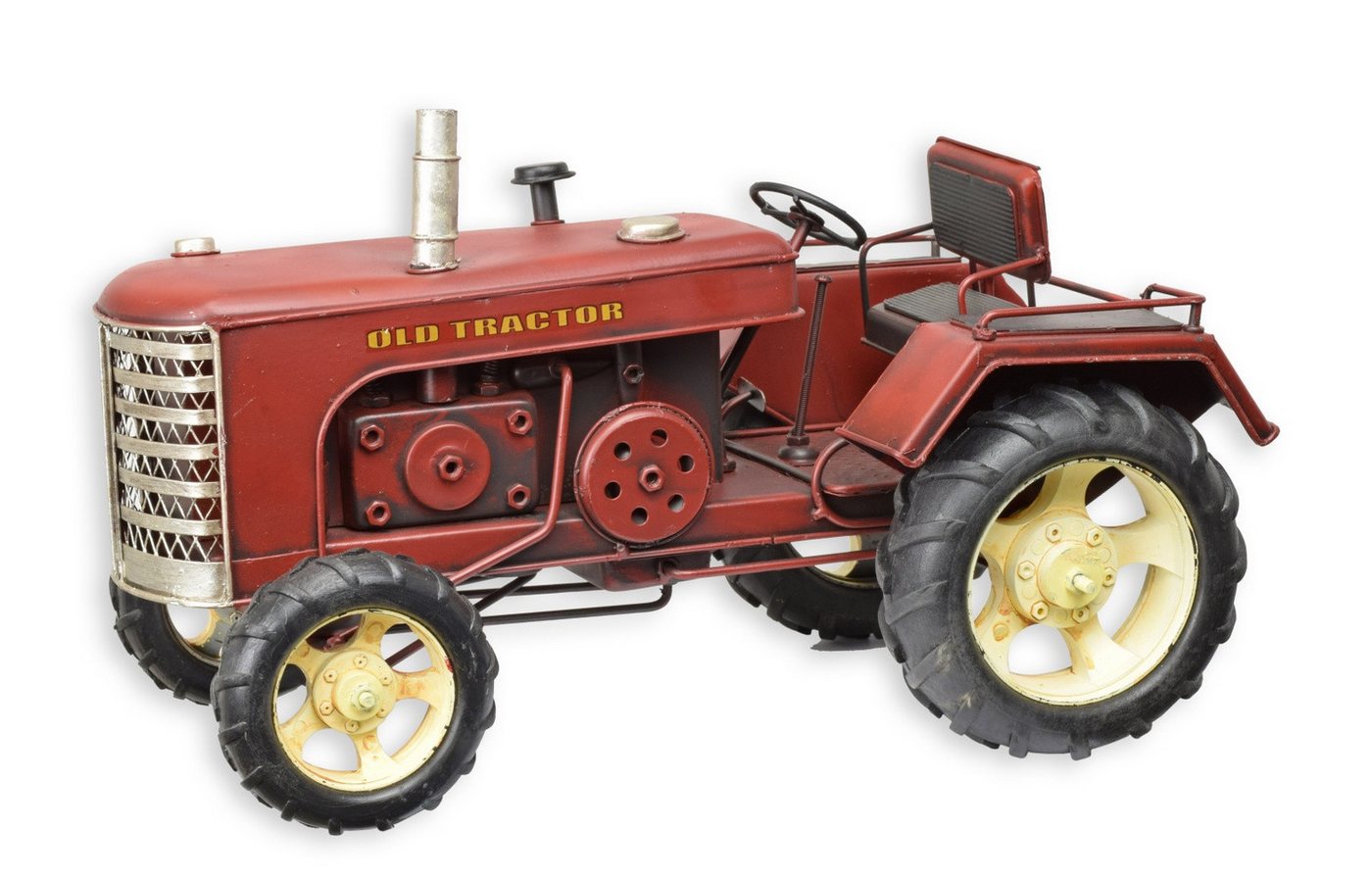 Aubaho Dekoobjekt Blechmodell Traktor Trekker Replikat Retro Design Dekoration von Aubaho