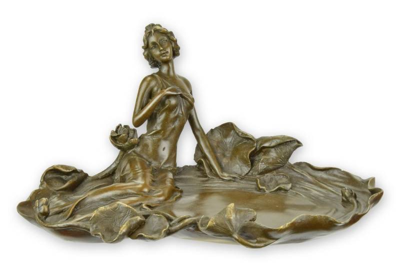 Aubaho Dekoobjekt Bronze Schale Tablett Frau Akt Erotik Replikat Retro Design Dekoration Aubaho Dekoobjekt Bronze Schale Tablett Frau Akt Erotik Replikat Retro Design Dekoration von Aubaho