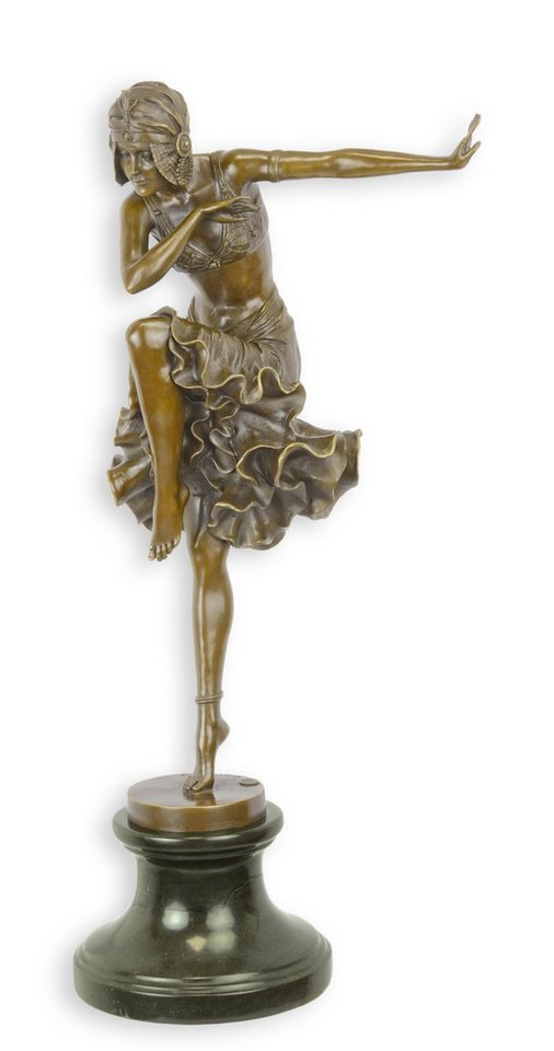 Aubaho Dekoobjekt Bronzeskulptur Hindu-Tänzerin nach Chiparus Replikat Retro Design Deko Aubaho Dekoobjekt Bronzeskulptur Hindu-Tänzerin nach Chiparus Replikat Retro Design Deko von Aubaho