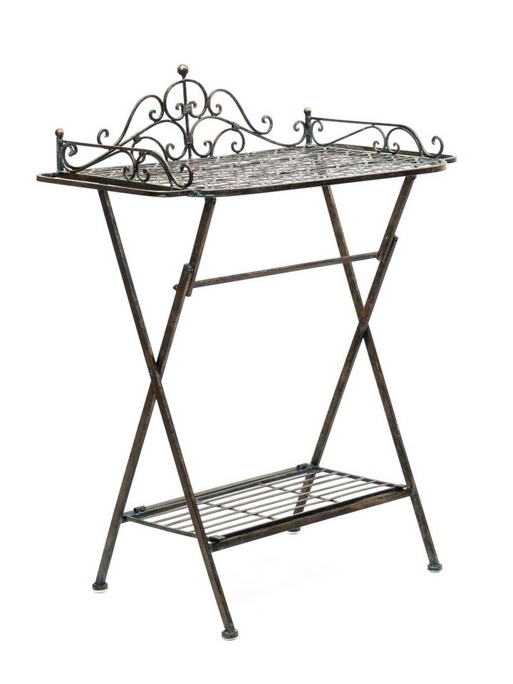 Aubaho Dekoobjekt Butlers tray Serviertisch Gartentisch Garten Klapptisch Beistelltisch von Aubaho