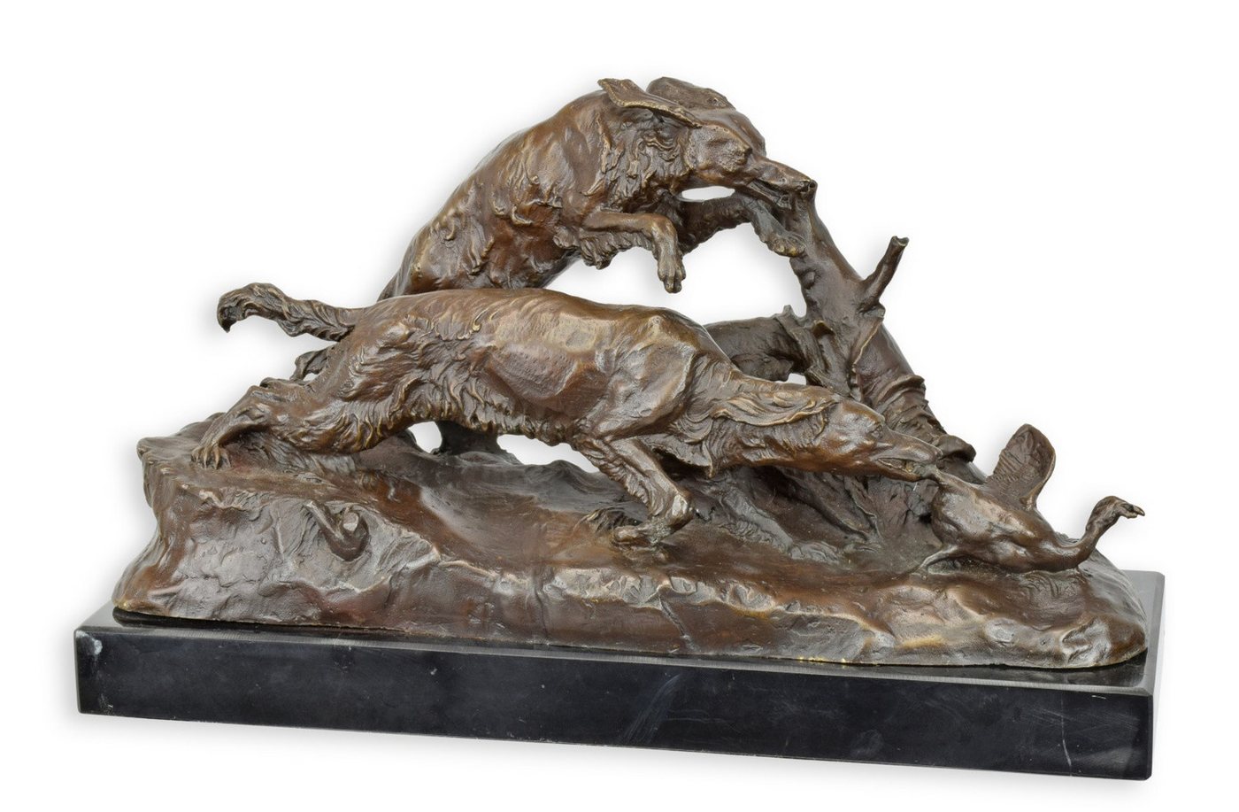 Aubaho Dekoobjekt Eine Bronzeskulptur einer Entenjagd Replikat Retro Design Dekoration Aubaho Dekoobjekt Eine Bronzeskulptur einer Entenjagd Replikat Retro Design Dekoration von Aubaho