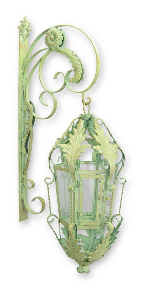 Aubaho Dekoobjekt Eine Laterne mit Wandhalterung – grün Replikat Retro Design Dekoration Aubaho Dekoobjekt Eine Laterne mit Wandhalterung – grün Replikat Retro Design Dekoration von Aubaho