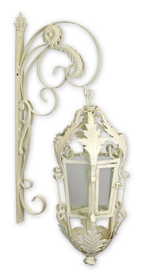 Aubaho Dekoobjekt Eine Laterne mit Wandhalterung – weiß Replikat Retro Design Dekoratio Aubaho Dekoobjekt Eine Laterne mit Wandhalterung – weiß Replikat Retro Design Dekoratio von Aubaho