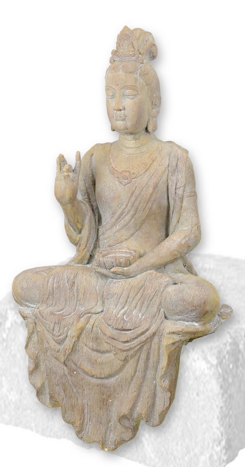 Aubaho Dekoobjekt Eine MGO-Skulptur sitzender Buddha Replikat Retro Design Dekoration Aubaho Dekoobjekt Eine MGO-Skulptur sitzender Buddha Replikat Retro Design Dekoration von Aubaho