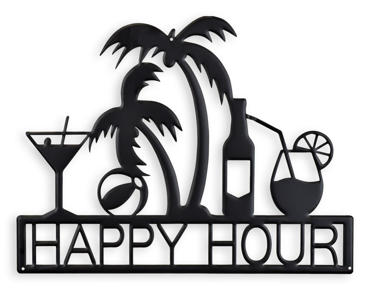 Aubaho Dekoobjekt Eine Wanddekoration aus Blech mit Umriss – Happy Hour Replikat Retro D Aubaho Dekoobjekt Eine Wanddekoration aus Blech mit Umriss – Happy Hour Replikat Retro D von Aubaho