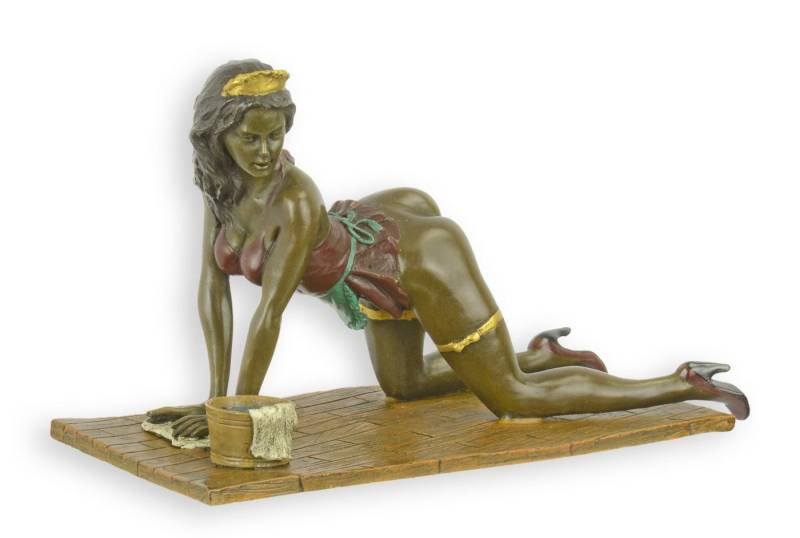 Aubaho Dekoobjekt Eine erotische Bronzeskulptur einer Frau Replikat Retro Design Dekorat Aubaho Dekoobjekt Eine erotische Bronzeskulptur einer Frau Replikat Retro Design Dekorat von Aubaho
