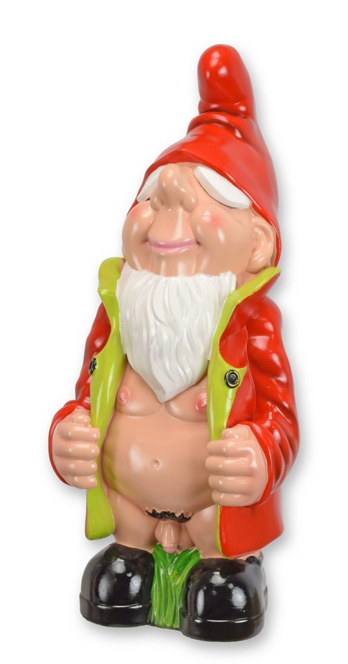 Aubaho Dekoobjekt Erotischer männlicher Gartenzwerg aus Kunstharz Replikat Retro Design von Aubaho