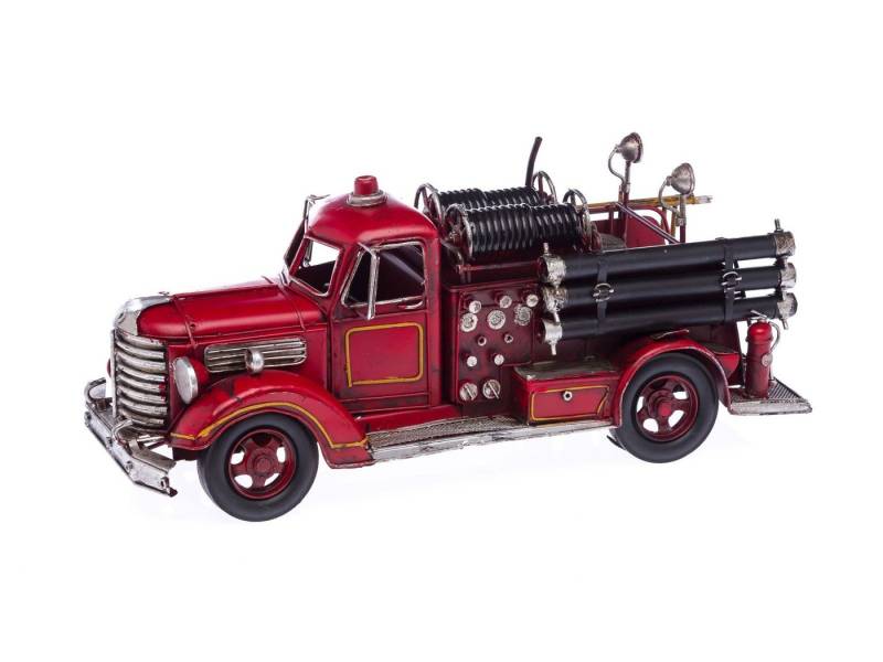 Aubaho Dekoobjekt Feuerwehrauto Modellfahrzeug Feuerwehr Modell Auto Blech Antik-Stil 41 von Aubaho