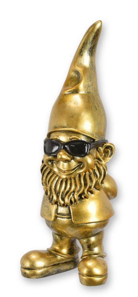Aubaho Dekoobjekt Gartenzwerg mit Sonnenbrille Farbe gold Replikat Retro Design Dekorati Aubaho Dekoobjekt Gartenzwerg mit Sonnenbrille Farbe gold Replikat Retro Design Dekorati von Aubaho