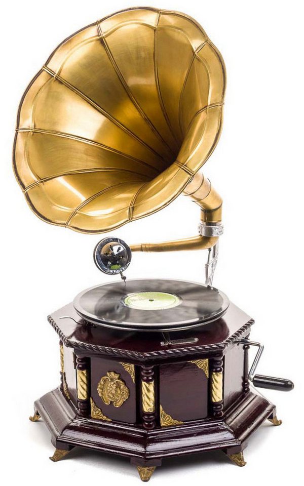 Aubaho Dekoobjekt Grammophon 70cm Trichtergrammophon Schellackplatte Grammofon antik Sti Aubaho Dekoobjekt Grammophon 70cm Trichtergrammophon Schellackplatte Grammofon antik Sti von Aubaho