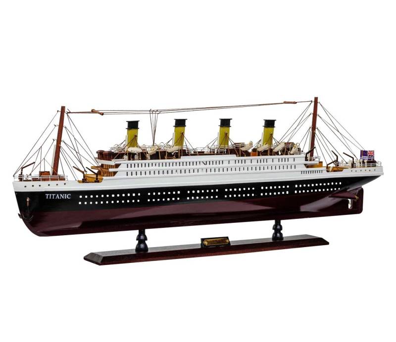 Aubaho Dekoobjekt Modellschiff Titanic Model Schiff Holz 80cm Maritime Dekoration kein B von Aubaho