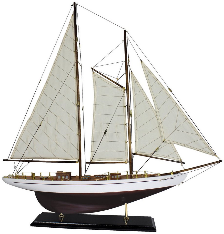 Aubaho Dekoobjekt Segelyacht Segelschiff Modellschiff Holz Schiff - kein Bausatz Aubaho Dekoobjekt Segelyacht Segelschiff Modellschiff Holz Schiff - kein Bausatz von Aubaho