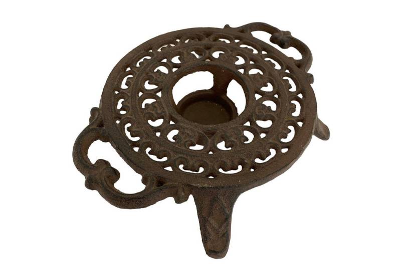 Aubaho Dekoobjekt Stövchen Teewärmer Warmhalteplatte Kerzenhalter Eisen Antik-Stil 22cm von Aubaho