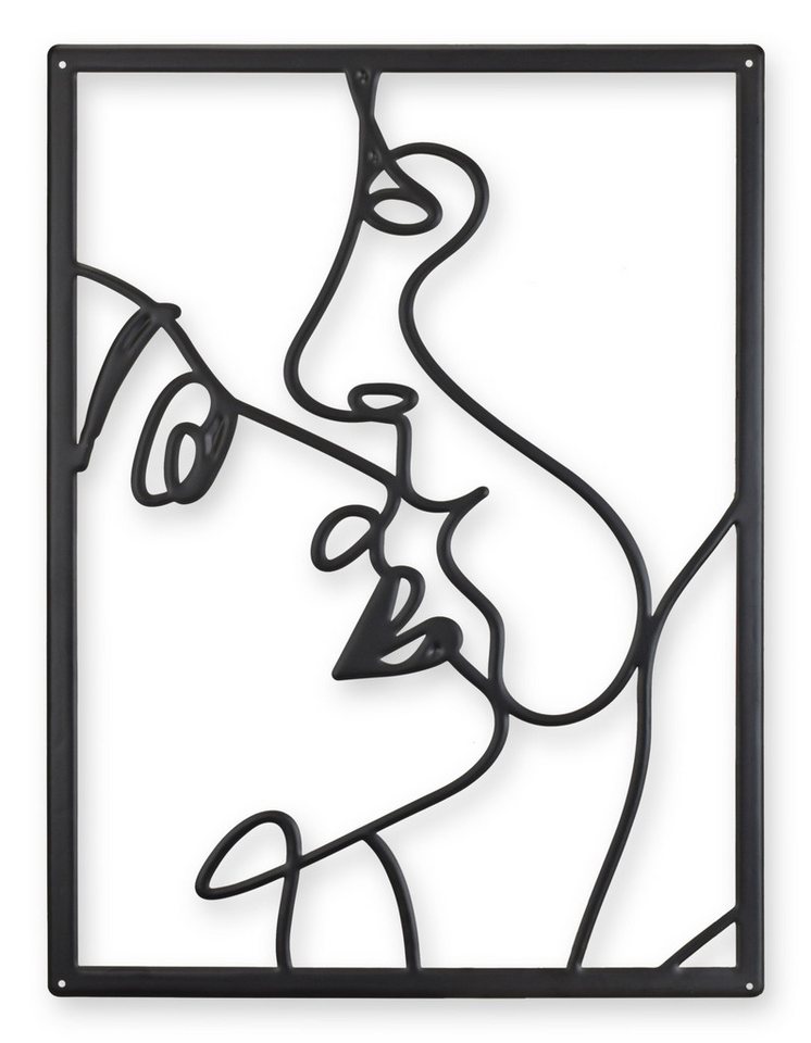 Aubaho Dekoobjekt Wanddekoration aus Blech küssendes Paar Replikat Retro Design Dekorati Aubaho Dekoobjekt Wanddekoration aus Blech küssendes Paar Replikat Retro Design Dekorati von Aubaho