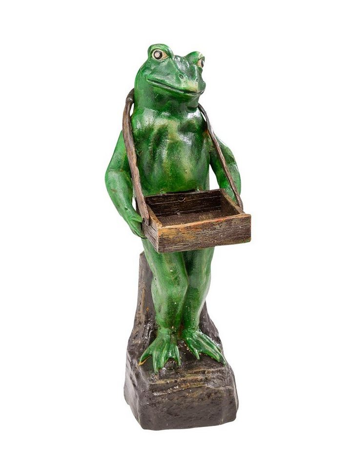 Aubaho Gartenfigur Figur Frosch Gartenfigur Kundenstopper Ständer Visitenkarten Skulptur von Aubaho