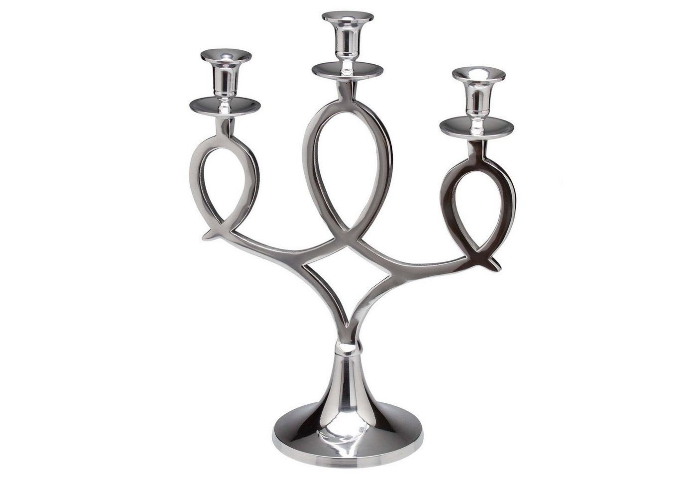 Aubaho Kerzenständer Kerzenleuchter 45cm Kerzenständer Aluminium Leuchter candlestick antik von Aubaho