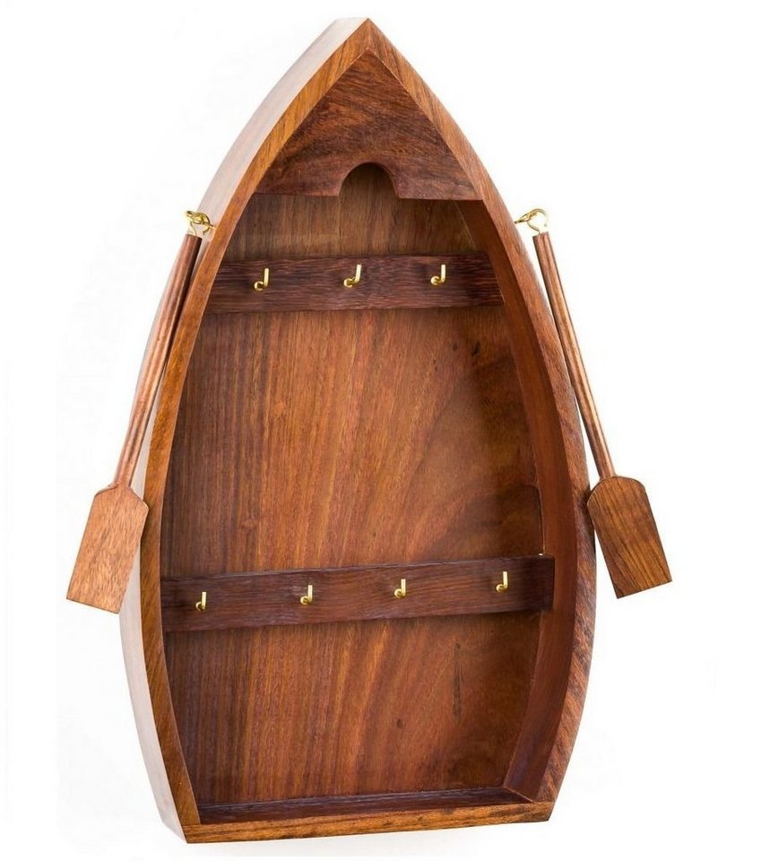 Aubaho Schlüsselkasten Schlüsselkasten Boot Schiff Holz Schlüsselboard Wandboard Maritim Deko von Aubaho