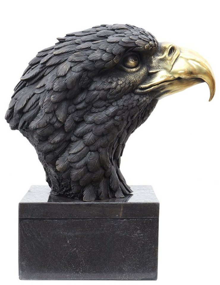 Aubaho Skulptur Bronzeskulptur Adler Büste Bronze Figur Statue im Antik-Stil 33cm von Aubaho