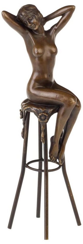 Aubaho Skulptur Bronzeskulptur Bronze Figur Akt Frau nach Chiparus Skulptur Antik-Stil von Aubaho