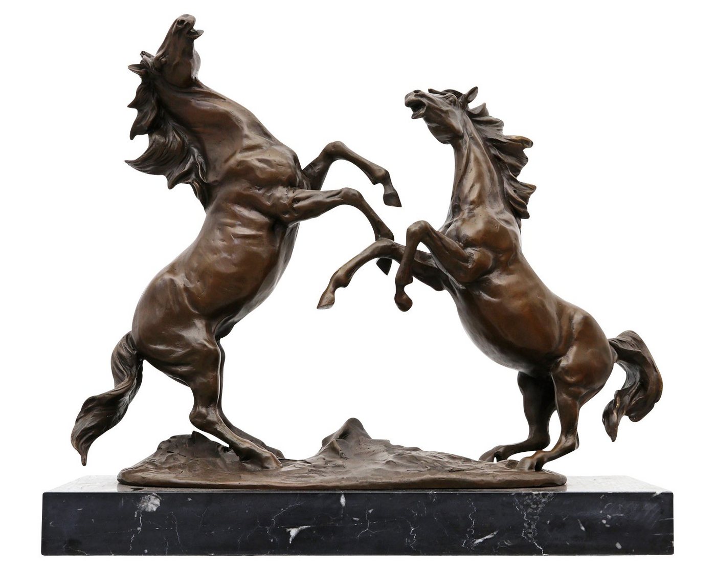 Aubaho Skulptur Bronzeskulptur Bronze Pferd Pferde Figur Statue im Antik-Stil - 38cm von Aubaho
