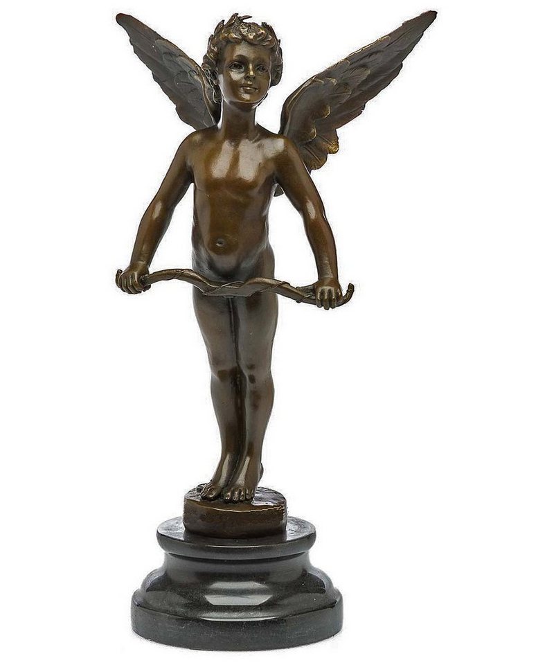 Aubaho Skulptur Bronzeskulptur Kopie nach Auguste Moreau Engel Amor Vici Replik Bronze von Aubaho