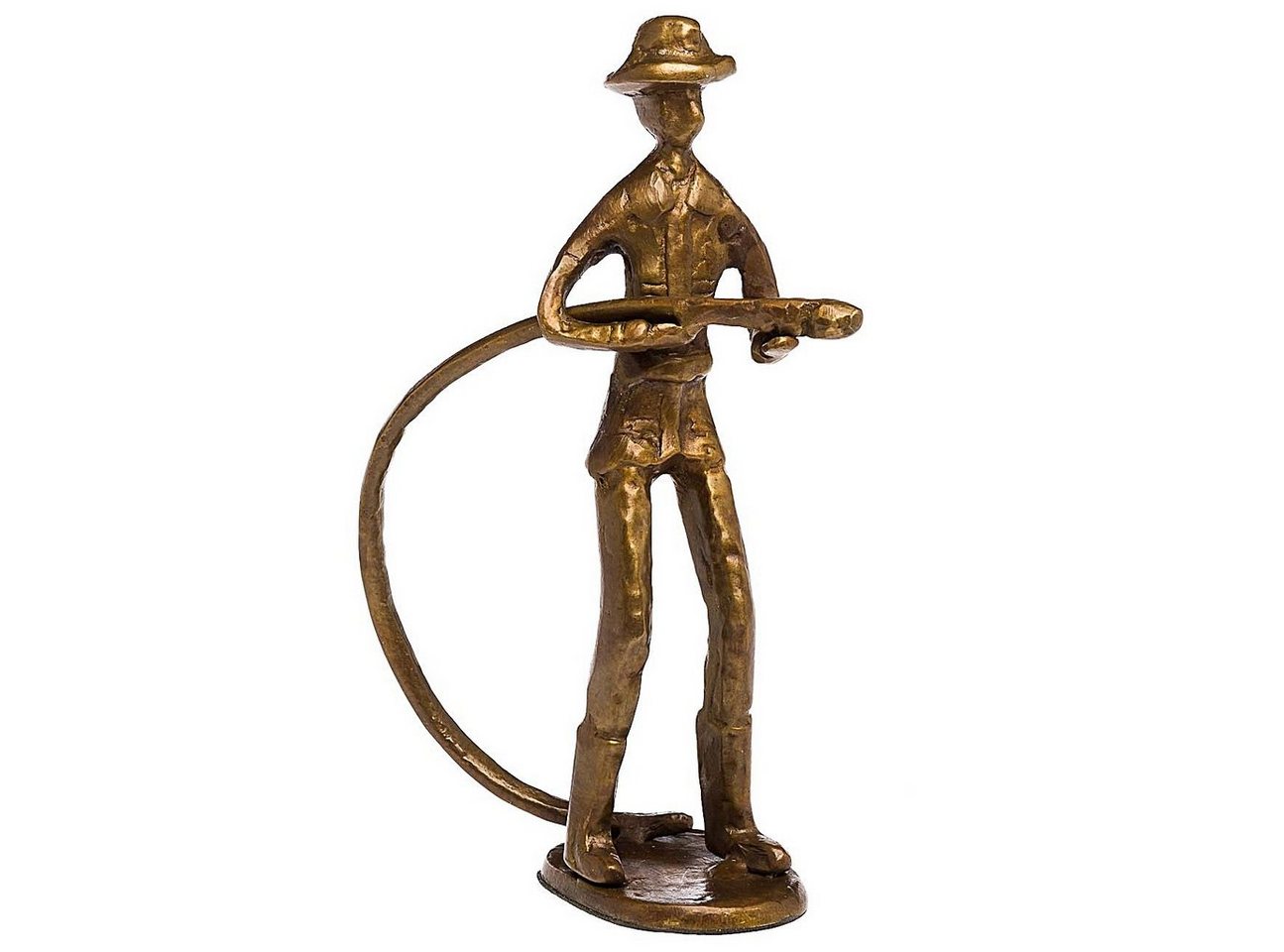 Aubaho Skulptur Skulptur Feuerwehrmann Feuerwehr Antik-Stil Bronze Figur Moderne Kunst von Aubaho