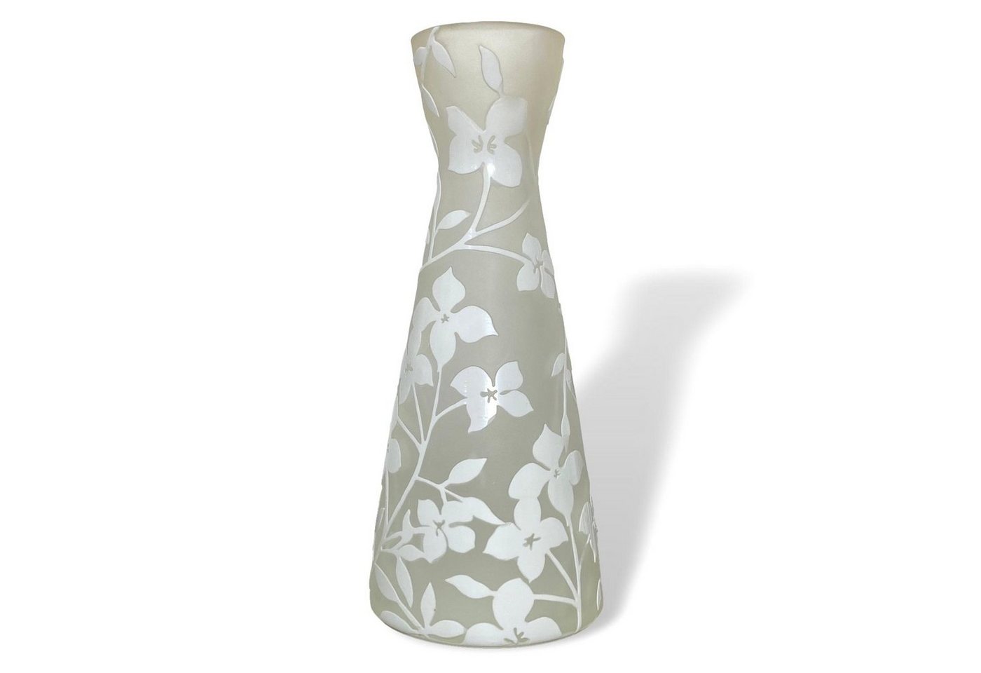 Aubaho Tischvase Glasvase Glas Blumen Vase Antik-Stil 30cm Tischvase im Stil des Nancy Jugendstil von Aubaho