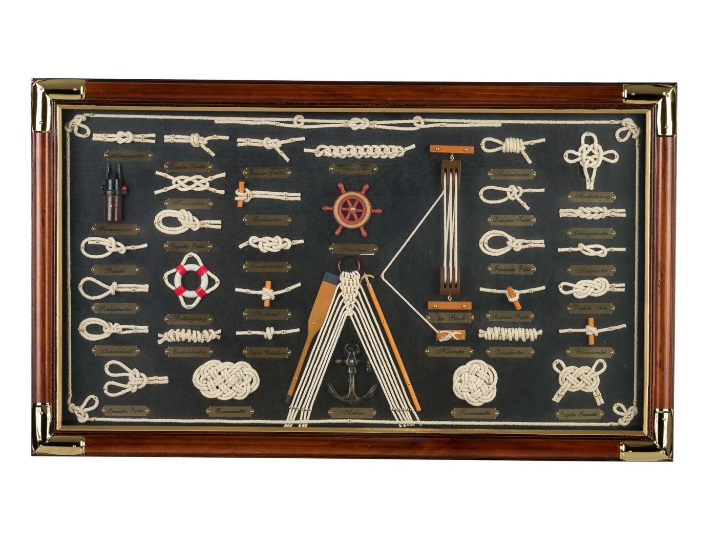 Aubaho Dekoobjekt Knotentafel Schaukasten unter Glas Knoten 73cm deutsche Beschriftung S Aubaho Dekoobjekt Knotentafel Schaukasten unter Glas Knoten 73cm deutsche Beschriftung S von Aubaho