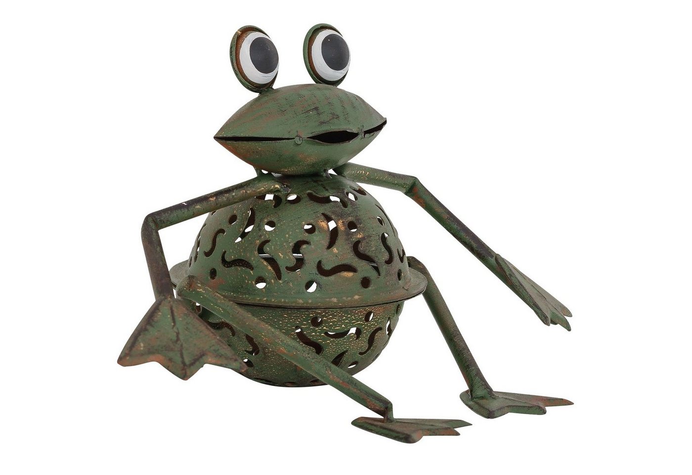 Aubaho Windlicht Windlicht Frosch 23cm Teelichthalter Garten garden tealight holder fro von Aubaho