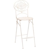 Barhocker Bar Stuhl Gartenstuhl Klappstuhl Antik Stil Cremeweiss Garden Chair Barhocker Bar Stuhl Gartenstuhl Klappstuhl Antik Stil Cremeweiss Garden Chair von Aubaho