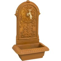 Brunnen Waschbecken Wandbrunnen Gartenbrunnen Garten Eisen Rost Antik-stil 66cm von Aubaho